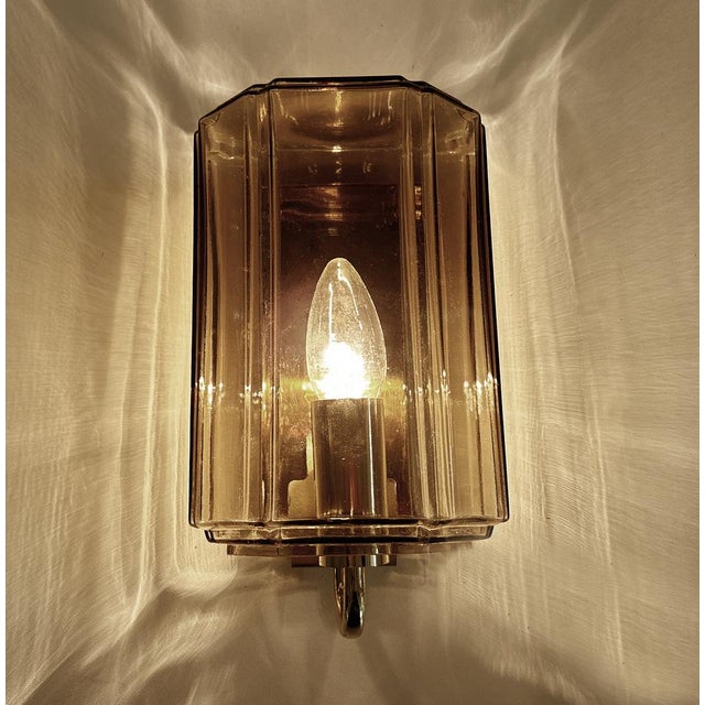 Vintage Glass Sconces from Limburg, 1970s, Set of 2 For Sale - Image 14 of 15