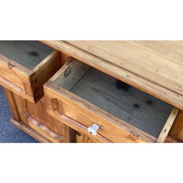 Late 19th Century Pine Dresser Base With Two Doors and Two Drawers For Sale - Image 13 of 18