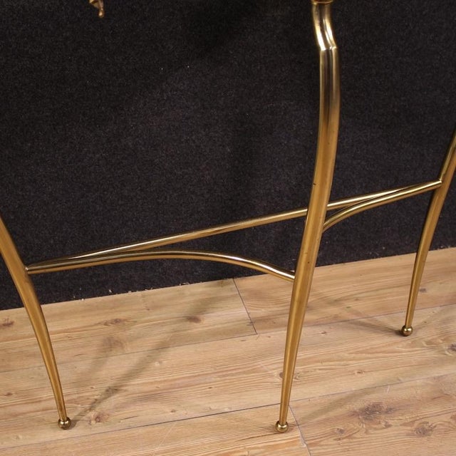 20th Century Italian Gilded Brass Console Table, 1950s For Sale - Image 9 of 13