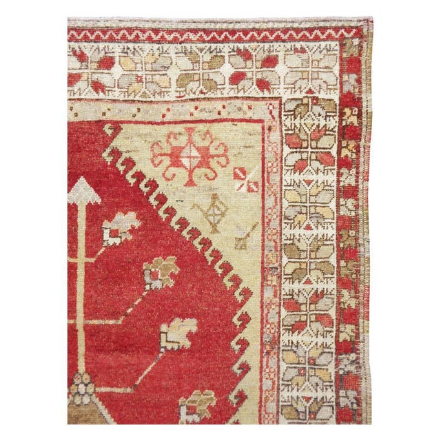 Rustic Galerie Shabab Collection Mid-20th Century Handmade Turkish Oushak Accent Rug For Sale - Image 3 of 10