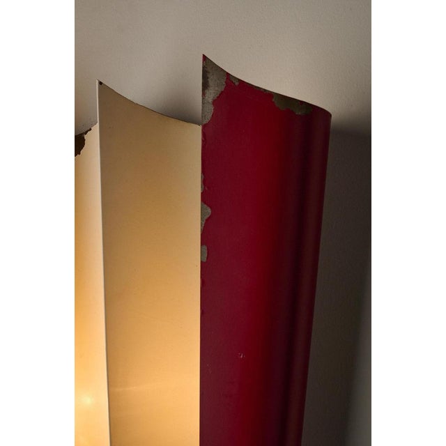 Metal Red Metal Wall Sconce by Bruno Gatta for Stilnovo, 1950s For Sale - Image 7 of 16