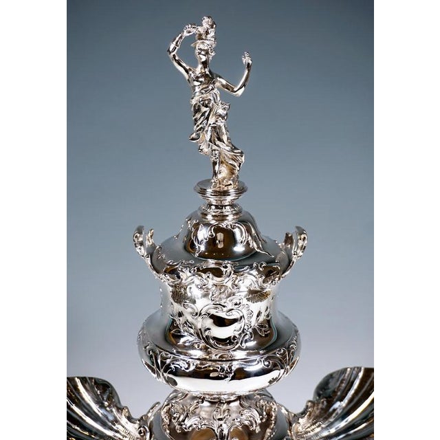 Viennese Art Nouveau Silver Caviar Stand from Würbel & Czokally, 1900s For Sale - Image 4 of 17