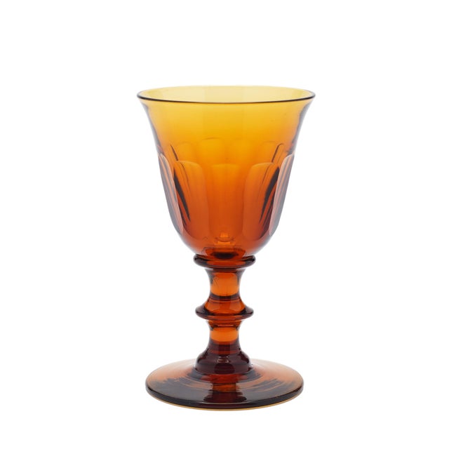 8 Piece Amber Glass Decanter and Stemware Set by Phineas Dummer, Circa 1830 For Sale - Image 14 of 16