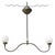 Converted Nickel-Plated Brass and Glass Double Oil Pendant Lamp, 1890s For Sale - Image 10 of 10