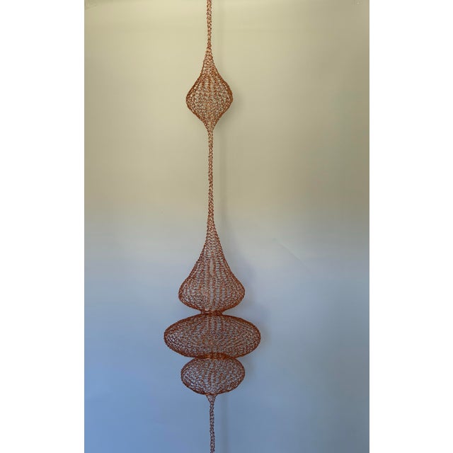 Large Handwoven Copper Wire Sculpture in the Style of Ruth Asawa #23 For Sale - Image 4 of 4