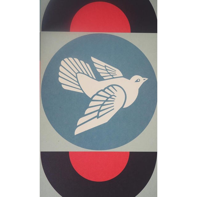 Contemporary Shepard Fairey, Geometric Dove Black, Lithograph For Sale - Image 3 of 5