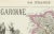 Map of Haute-Garonne France with Toulouse and Garonne River by Vuillemin, 19th c : This finely engraved 19th-century map...