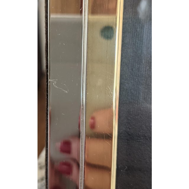 Vintage Cartier Style Brass and Chrome Picture Frame For Sale - Image 11 of 12