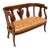 Antique Early 19th C Mahogany & Tufted Leather Sofa Settee For Sale