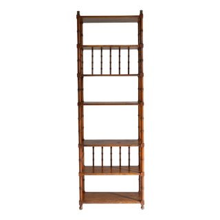 20th Century French Faux Bamboo Étagère For Sale