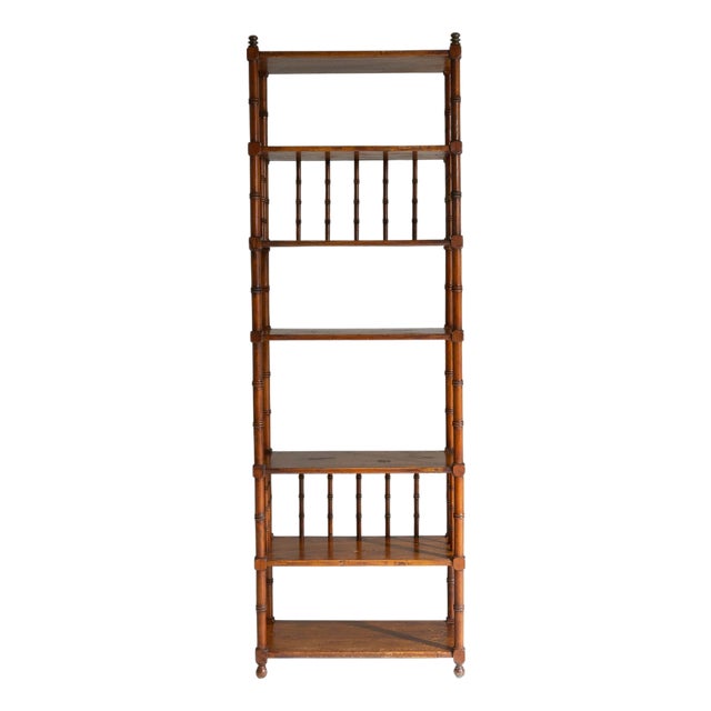 20th Century French Faux Bamboo Étagère For Sale