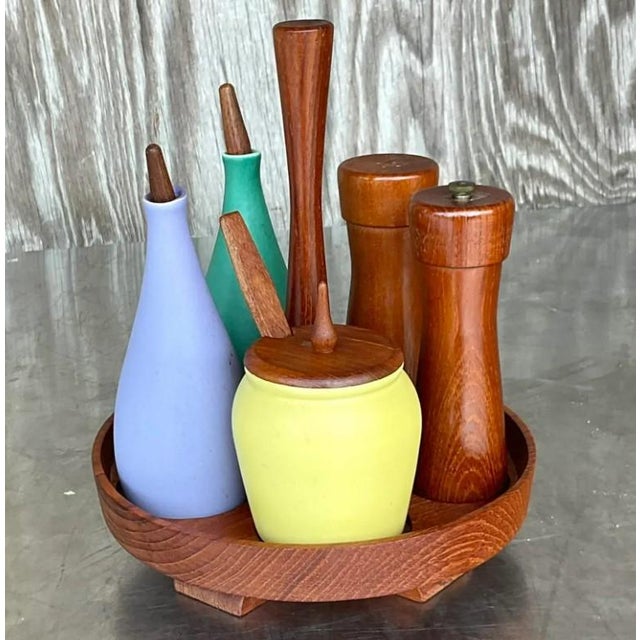 Mid 20th Century Vintage Arni Form Condiment Lazy Susan- 7 Pieces For Sale In West Palm - Image 6 of 8