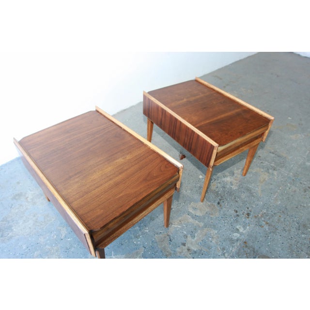 1960s Mid Century Modern Walnut End Tables First Edition Collection by Lane For Sale - Image 9 of 10