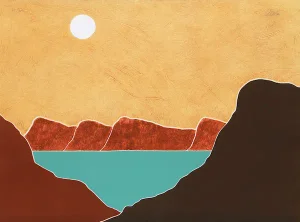 Peter Keefer, "Taos Blue Lake," Serigraph