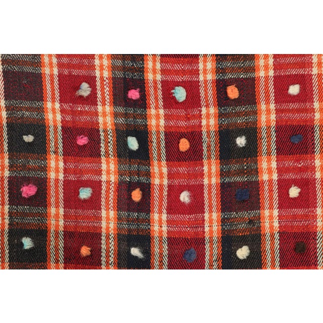Traditional Vintage Jajim Qashqai Persian Kilim With Colorful Dots and Stripes - Rug & Kilim For Sale - Image 3 of 7
