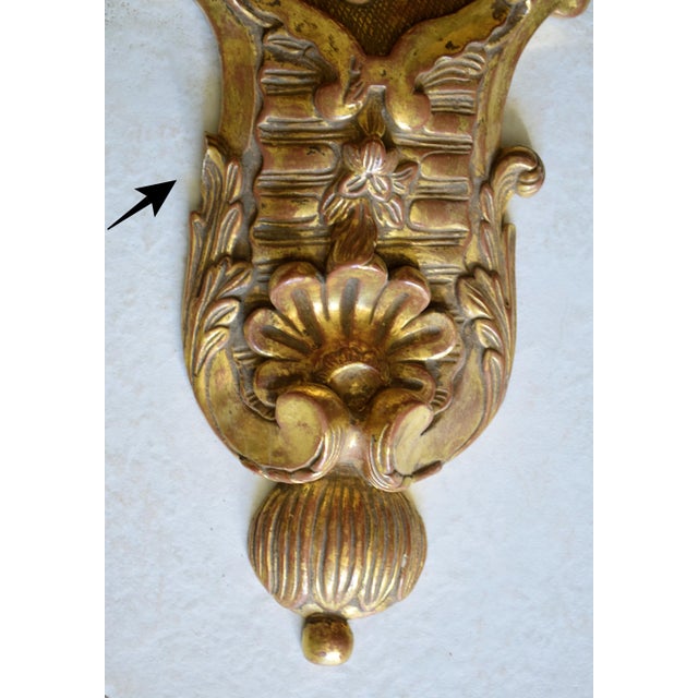 Gold Regency Wall Consoles in Gilded Carved Wood, 1970s, Set of 4 For Sale - Image 8 of 10