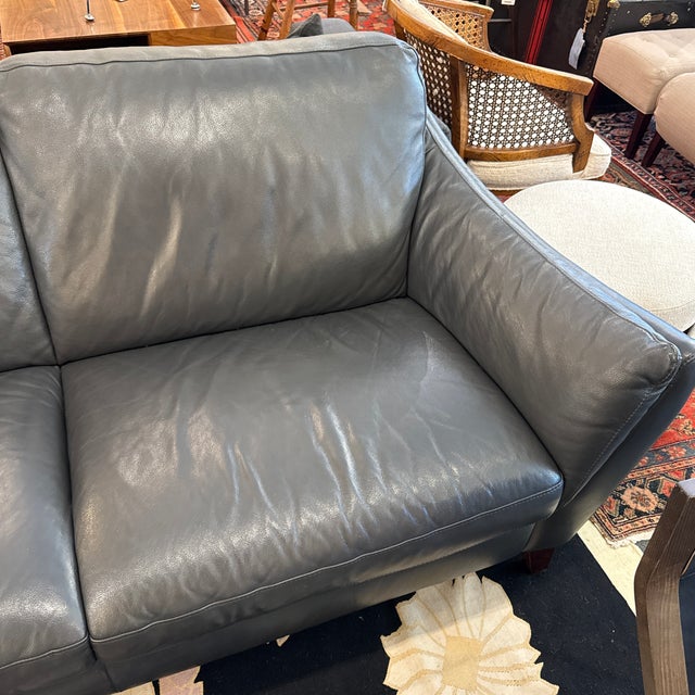 Natuzzi Editions Greccio Leather Sofa For Sale - Image 11 of 12