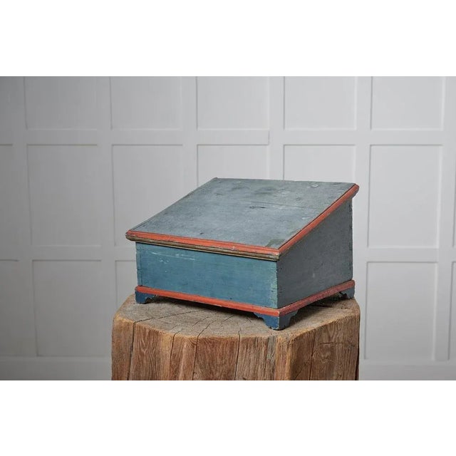 Rare antique blue box in folk art from Sweden made during the mid 1800s. The box is an attractive size and can be used for...
