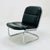 Mid-Century Bauhaus Tubular Lounge Chair in Black Leather, 1980s For Sale - Image 4 of 11