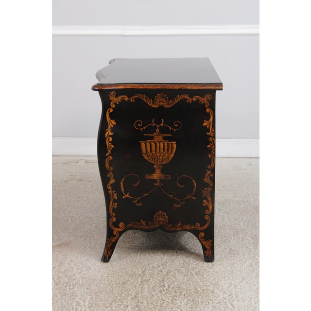 Maitland - Smith Maitland Smith Louis XV Style Black & Gold Commode Chest For Sale - Image 4 of 16