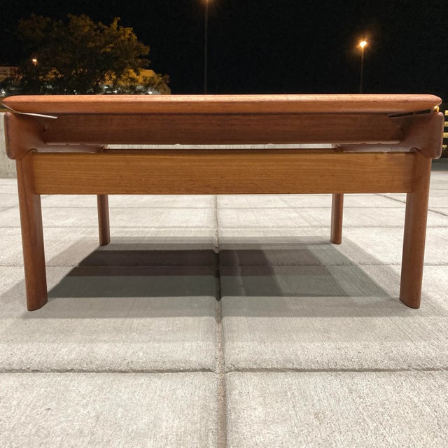 Danish Modern Floating Coffee Table in Teak For Sale - Image 10 of 13