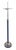 Ralph Lauren Braided Leather and Polished Nickel Floor Lamp. Adjustable (approx 48” to 62”). Includes original 22” shade.