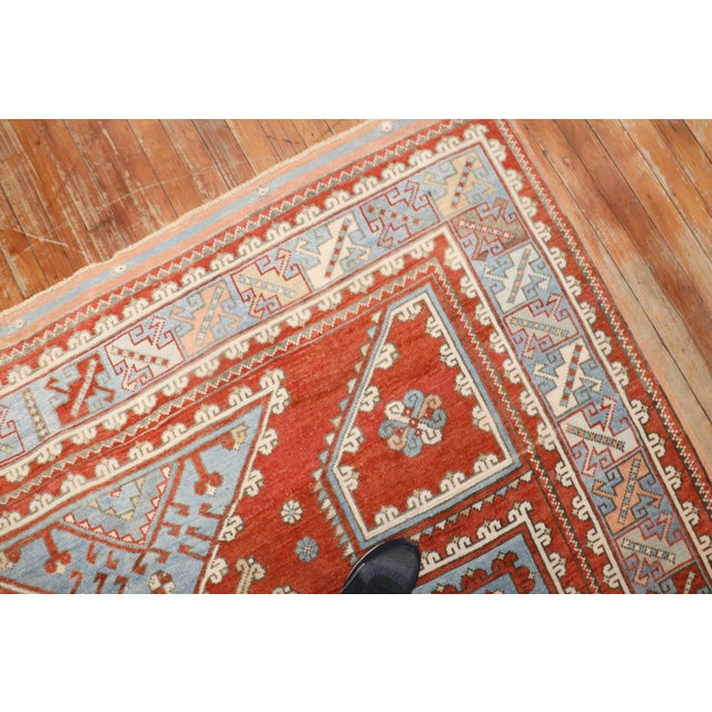 Textile Mid 20th Century Vintage Turkish Bergama Rug, 6'8'' X 9' For Sale - Image 7 of 9