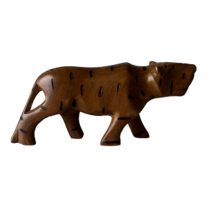 Hand-Carved Kenyan Wooden Leopard