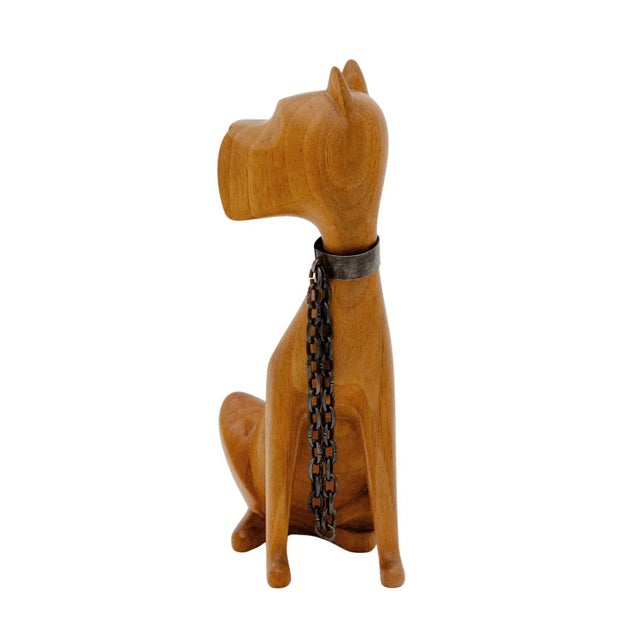 Sitting Dog from Werkstatte Hagenauer Vienna, 1950 For Sale - Image 4 of 6