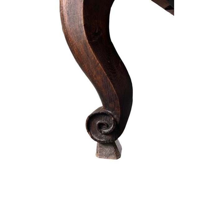 Dining Table with 18th Century Wooden Top and Louis XV Style Base For Sale - Image 6 of 11