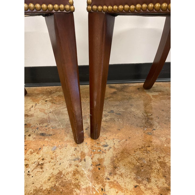 Pair of Late 20th Century Executive Side Chairs in Leather by Hickory Chair For Sale - Image 15 of 18
