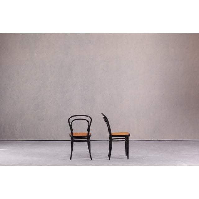 Vintage No. 214 Chairs from Thonet, Austria, 1970s, Set of 2 For Sale - Image 3 of 11