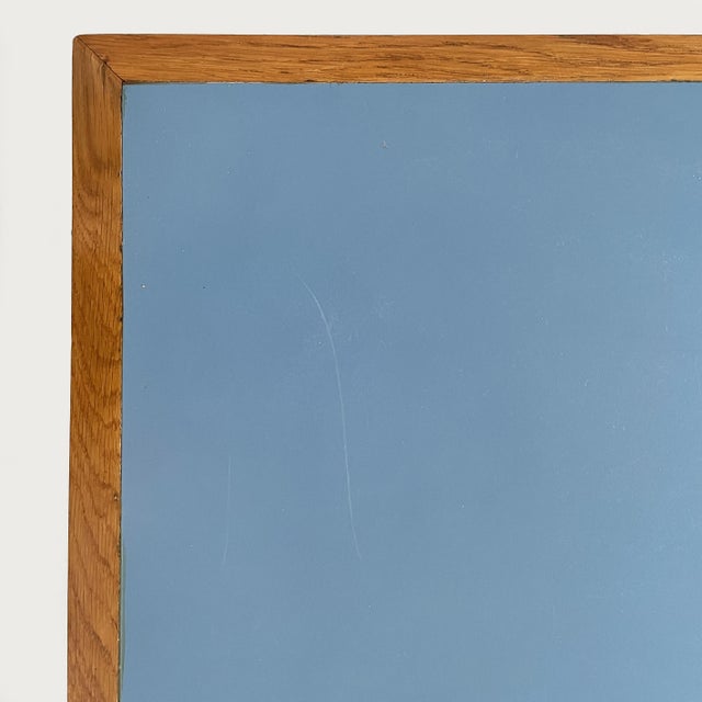 Wood Mid-Century Modern Italian Desk in Blue Laminate and Wood, 1960s For Sale - Image 7 of 18