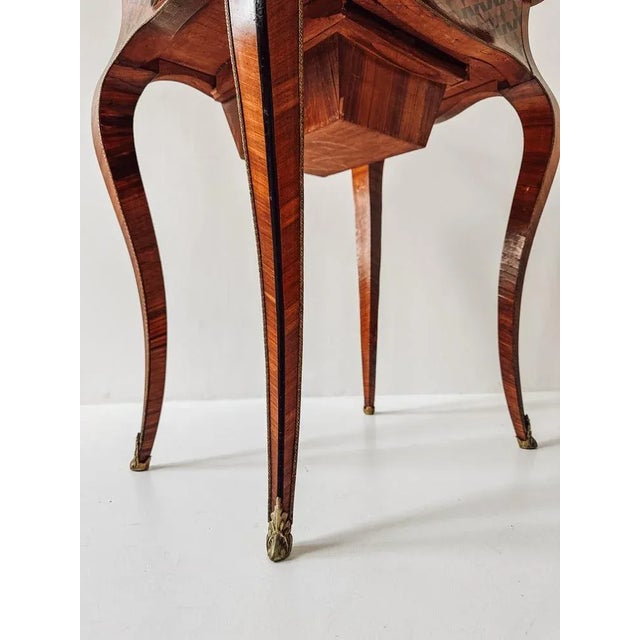 Louis XV / Louis-Philippe Marquetry Vanity Table, 1850-1900 For Sale - Image 9 of 18