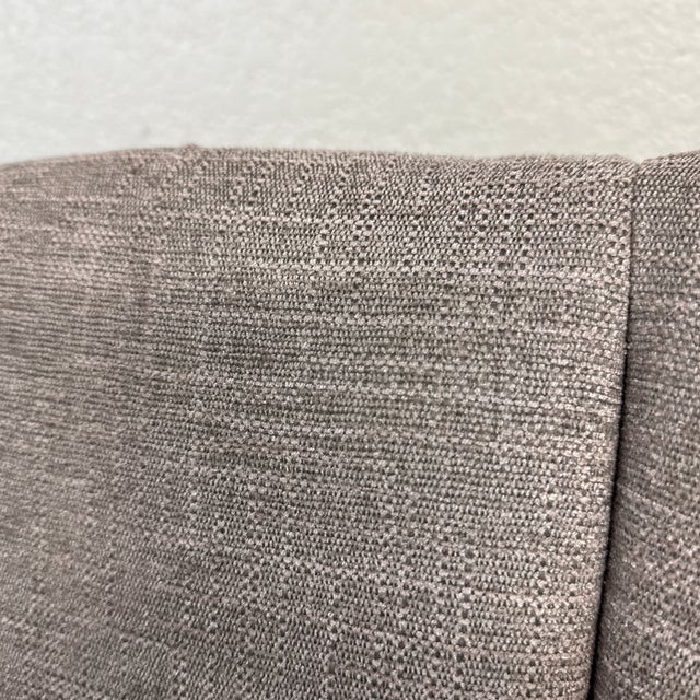 Standard King Size Taupe Woven Channel Tufted Headboard For Sale - Image 11 of 11