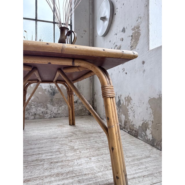 Rattan Ceramic Table, 1950s For Sale - Image 13 of 18