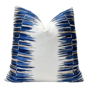 Azul Multi Embroidered Throw Pillow With Feather Down Insert