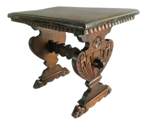 Italian Carved Baroque Style Side Table