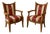 Empire Style Children's Gondola Chairs in Cherrywood with Saber Legs and Curved Front Legs, 1920s, Set of 2 For Sale