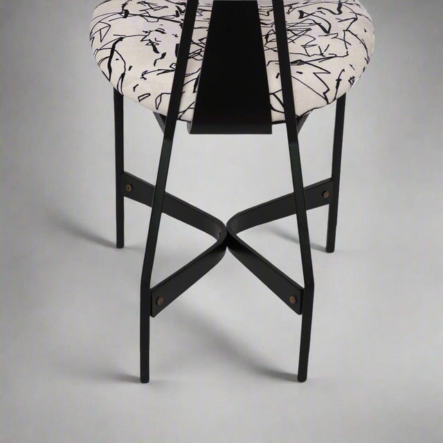 1960s Set of Four Ebonized Modenist Side Chairs For Sale - Image 13 of 18