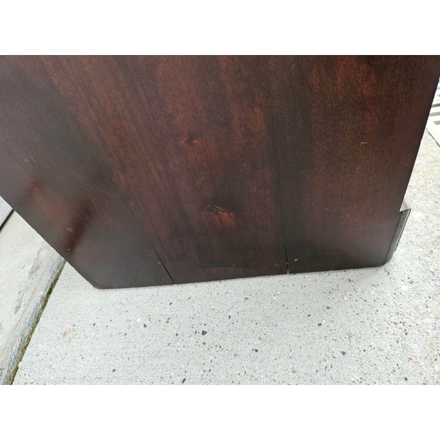 Antique Mahogany Open Bookcase - Adjustable Shelves For Sale - Image 17 of 18