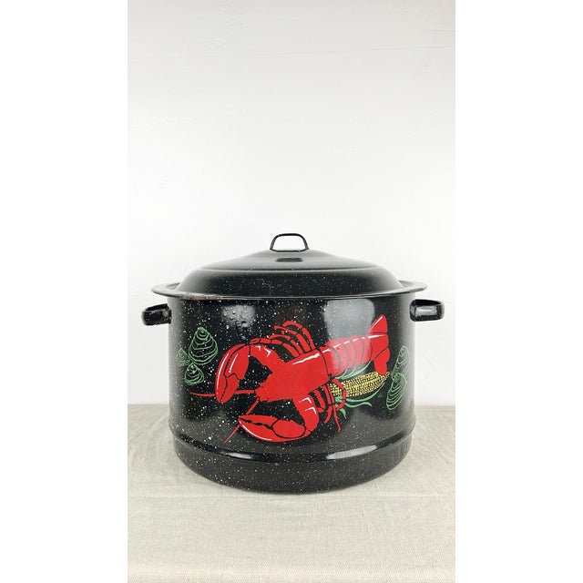 Vintage Enamel Lobster Pot For Sale - Image 10 of 10