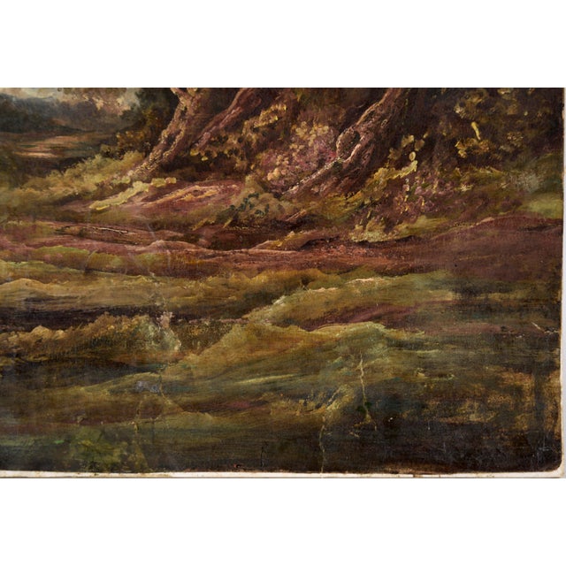 Paper Late 1800s Naturalist Country Scene in Gouache on Paper For Sale - Image 7 of 8