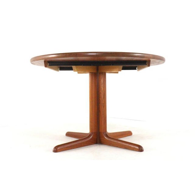 Danish Round 2-Way Extendable Stenum Dining Table For Sale - Image 3 of 16