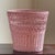 Mid-20th Century Bubble Gum Pink Wicker Wastebasket For Sale - Image 12 of 17