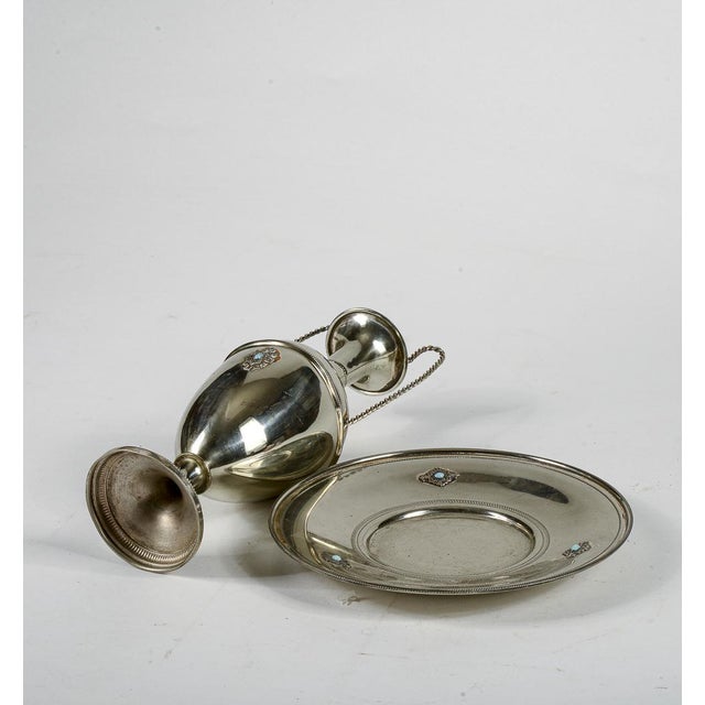Metal Amphora Centrepiece Metal, 1960s, Set of 2 For Sale - Image 7 of 10