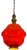 Mid-Century Distressed Orange Pressed Glass Pendant Light For Sale - Image 12 of 18