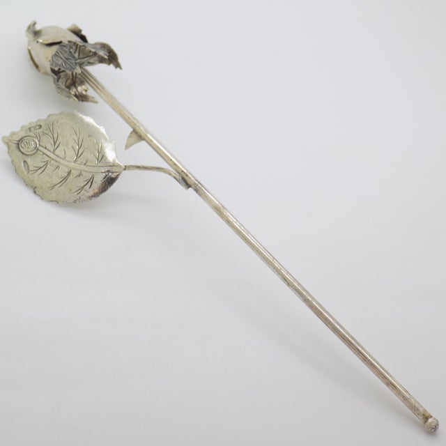 Vintage Italian Handmade Genuine Sterling Silver Long Stem Rosebud Figurine, 1980s For Sale - Image 16 of 16