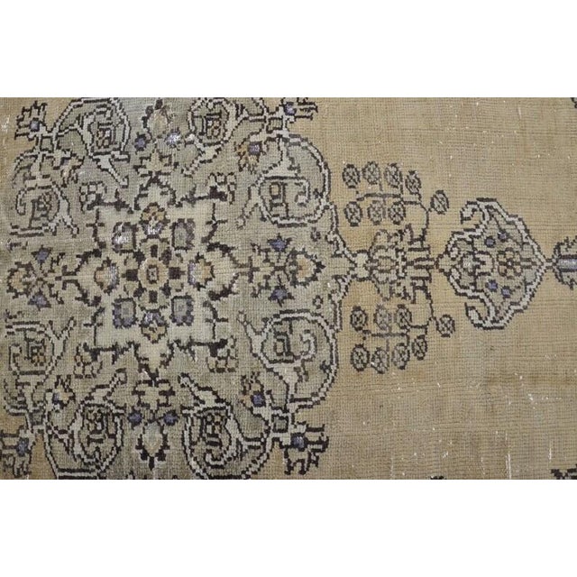 Vintage Oushak Neautral Turkish Carpet For Sale - Image 10 of 10