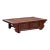 19th Century Chinese Qing Dynasty Dark Red Lacquer & Rattan Top Coffee Table For Sale
